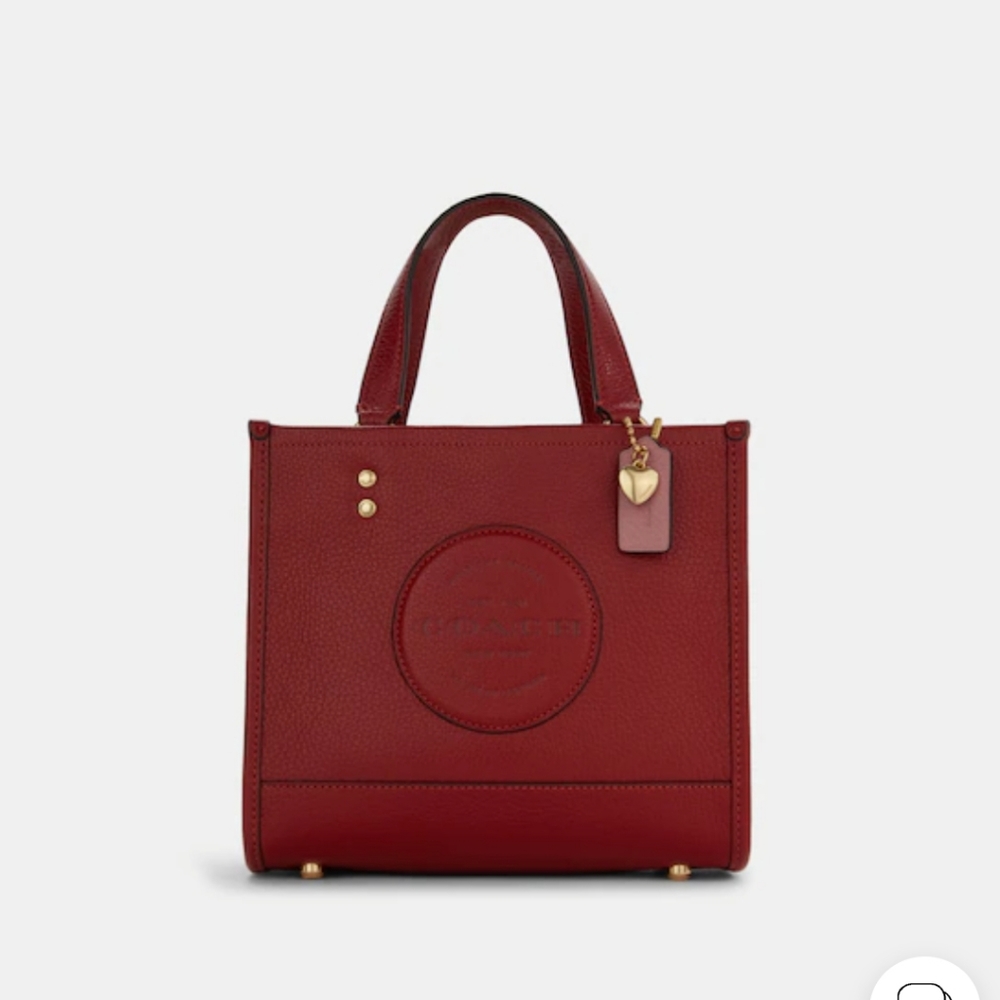 Dempsey Tote 22 With Coach Patch And Heart Charm